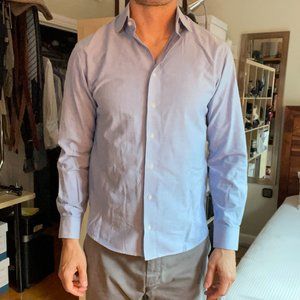 Light blue oxford cloth long sleeve button down shirt